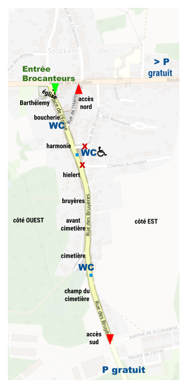 plan des zones de la brocante plan des zones de la brocante